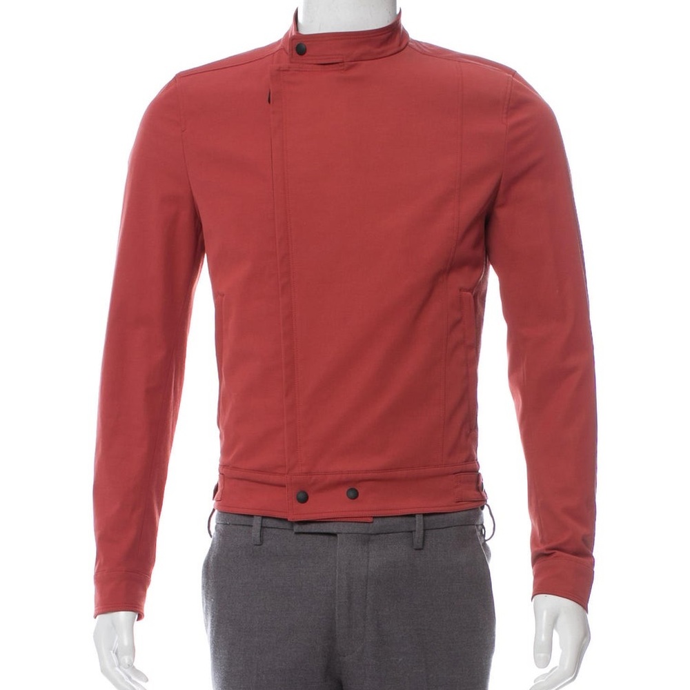 Bottega Veneta Men Asymmetrical Cafe Racer Jacket